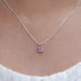 Round Shape Solitaire Lab Gemstone Pendant Necklaces