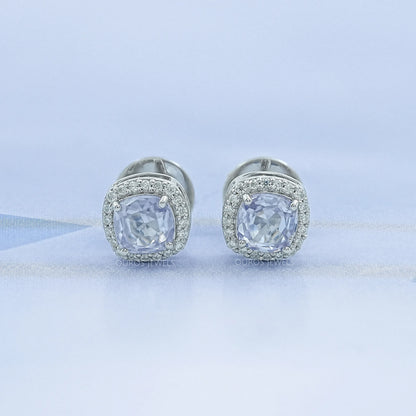 Ohrstecker mit ovalem Saphir-Edelstein