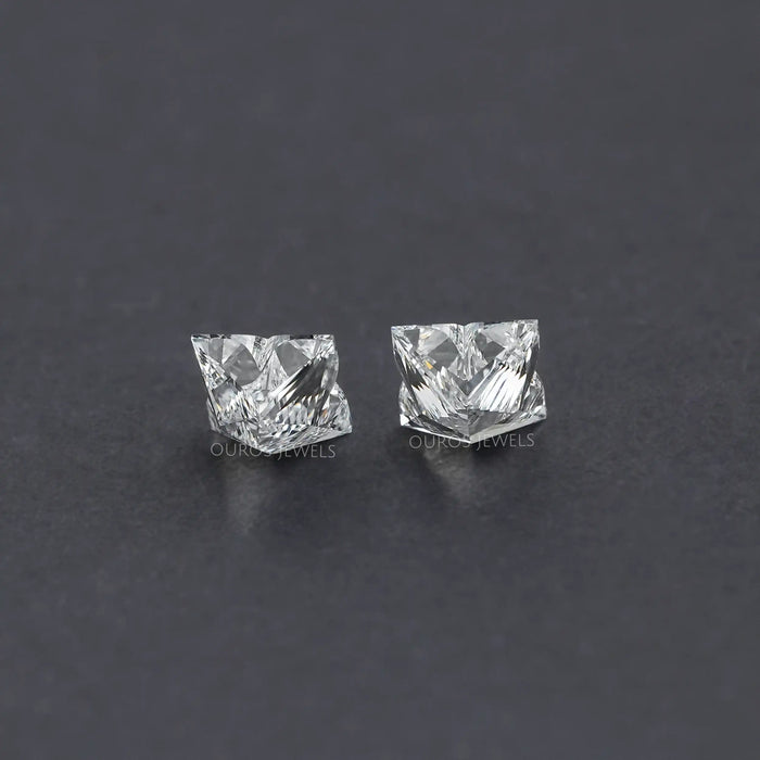Antique Shape Lily Cut Lab Grown Diamond Pair Loose