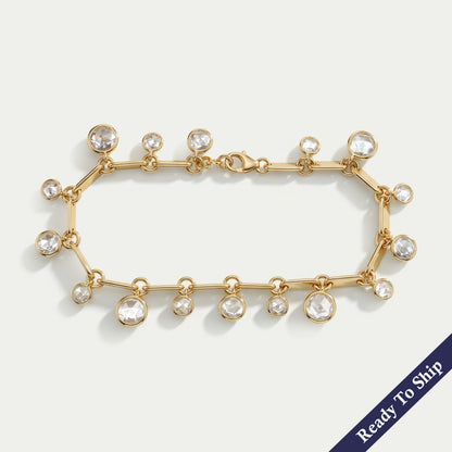 Armband mit im Rosenschliff geschliffenen Labordiamanten