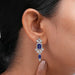 Blue Sapphire Gemstone Drop Earrings Earring