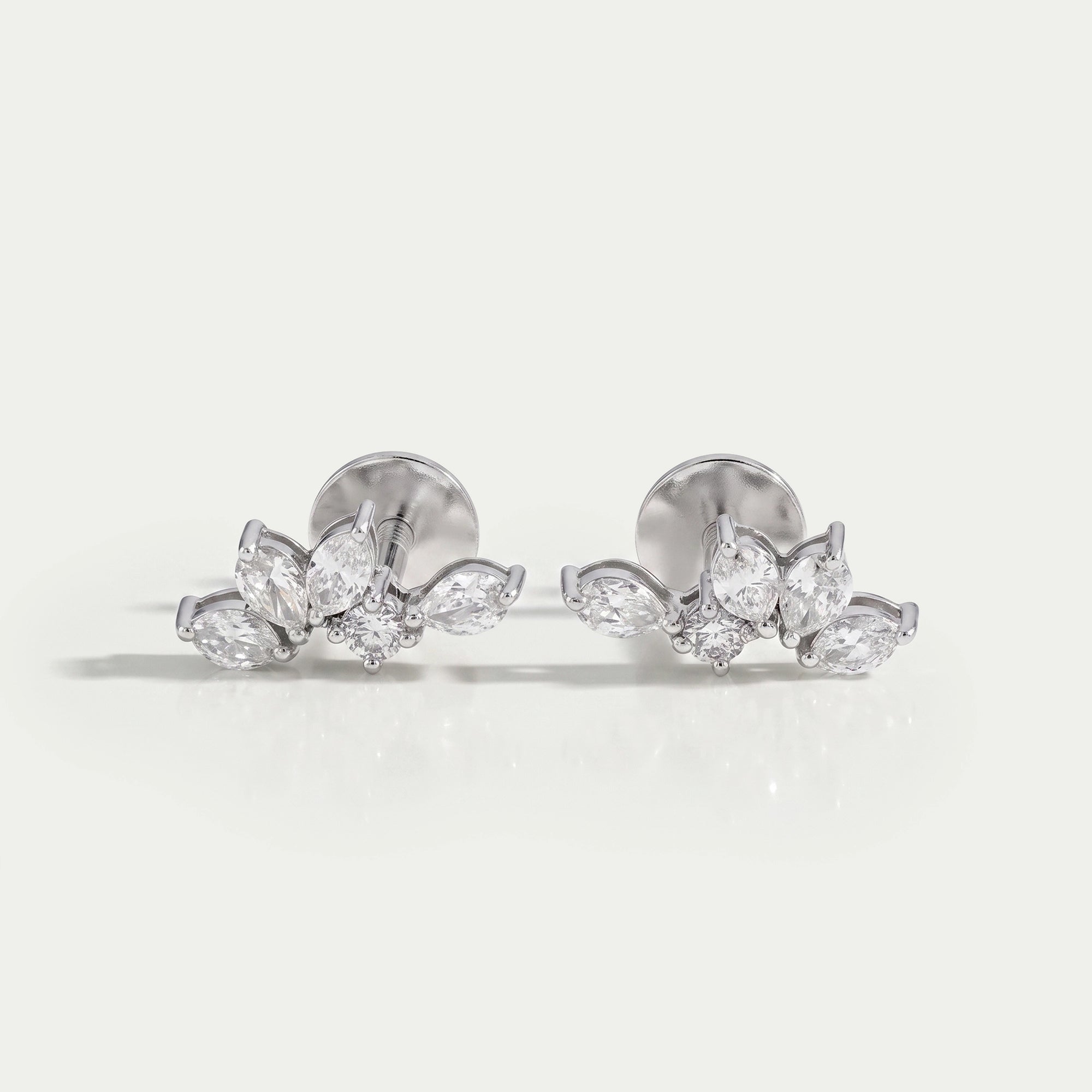 Marquise And Pear Lab Grown Diamond Stud Earrings Earrings