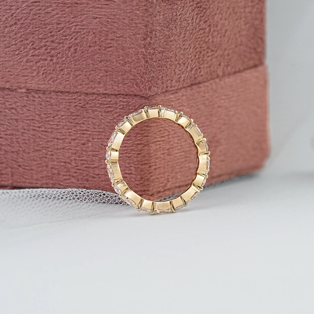 Marquise And Round Diamond Eternity Band Ring