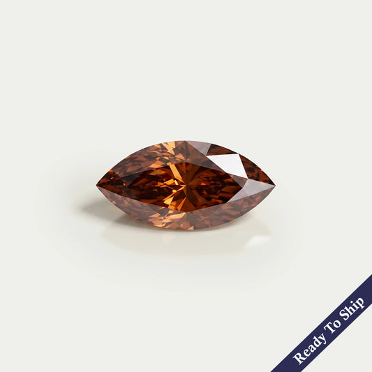 2.80 CT Marquise-Schliff Champagnerfarbener Diamant