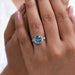Fancy Blue Old Mine Cushion Diamond Engagement Ring Ring