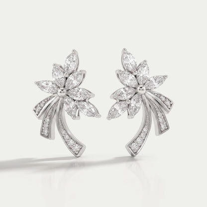 Marquise Schliff Cluster Diamant Ohrringe