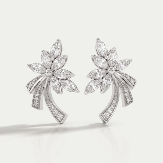 Marquise Schliff Cluster Diamant Ohrringe