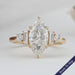 Five Stone Marquise And Baguette Diamond Engagement Ring Rings