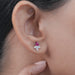 Ruby Round And Marquise Lab Diamond Stud Earrings Earrings