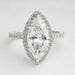 Marquise Cut Halo Lab Grown Diamond Engagement Ring