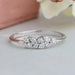 Marquise And Round Cut Lab Grown Diamond Dainty Ring Rings