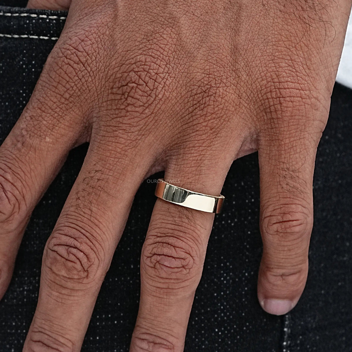 Men's Matte Finish Round Diamond Eternity Band Rings