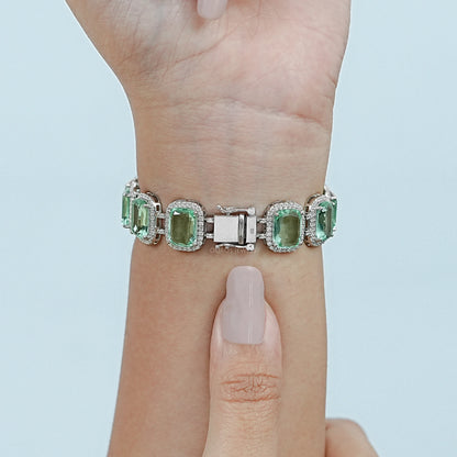 Rubin-Armband mit ovalen Edelsteinen