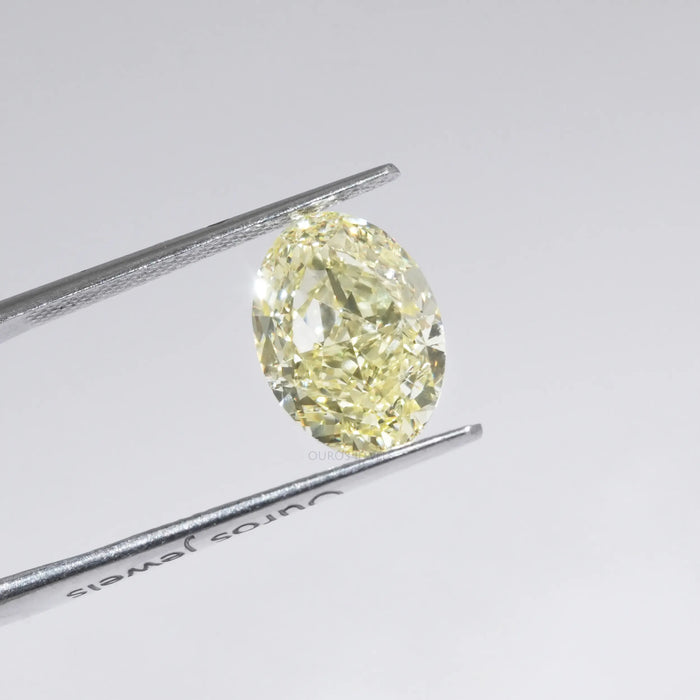 Fancy Yellow Modified Oval Cut Loose Diamond
