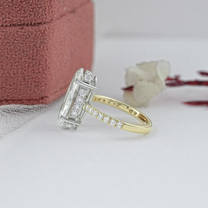 Moval Lab Diamond Hidden Halo Accent Ring Ring