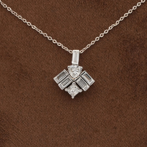Multi Shape Lab Diamond Pendant Necklaces