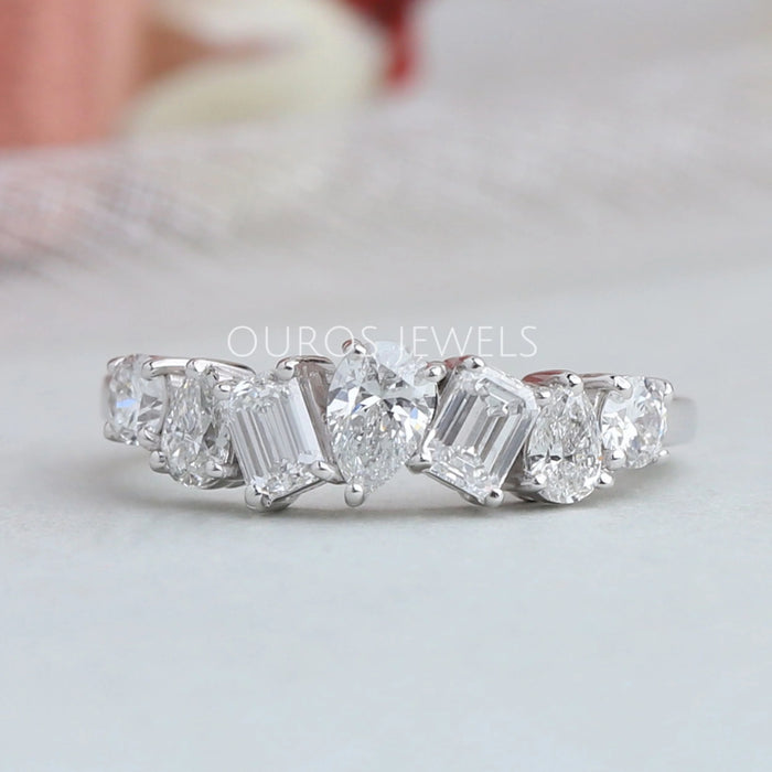 Pear & Heart Cut Multi Shape Diamond Eternity Band