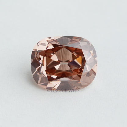 Fancy Pinkish Brown Cushion Cut Lab Diamond Loose