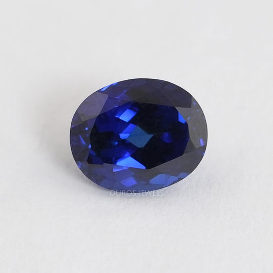 Blue Sapphire Oval Cut Lab Grown Gemstone Loose