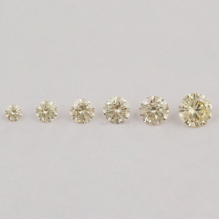 Brilliant Fancy Round Yellow Lab Diamonds Loose