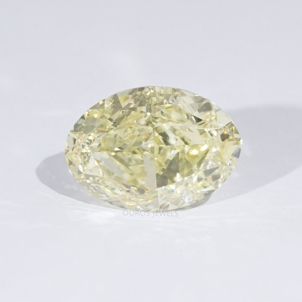 Fancy Yellow Modified Oval Cut Loose Diamond
