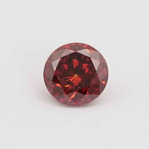 Red Portuguese Round Cut Lab Grown Diamond