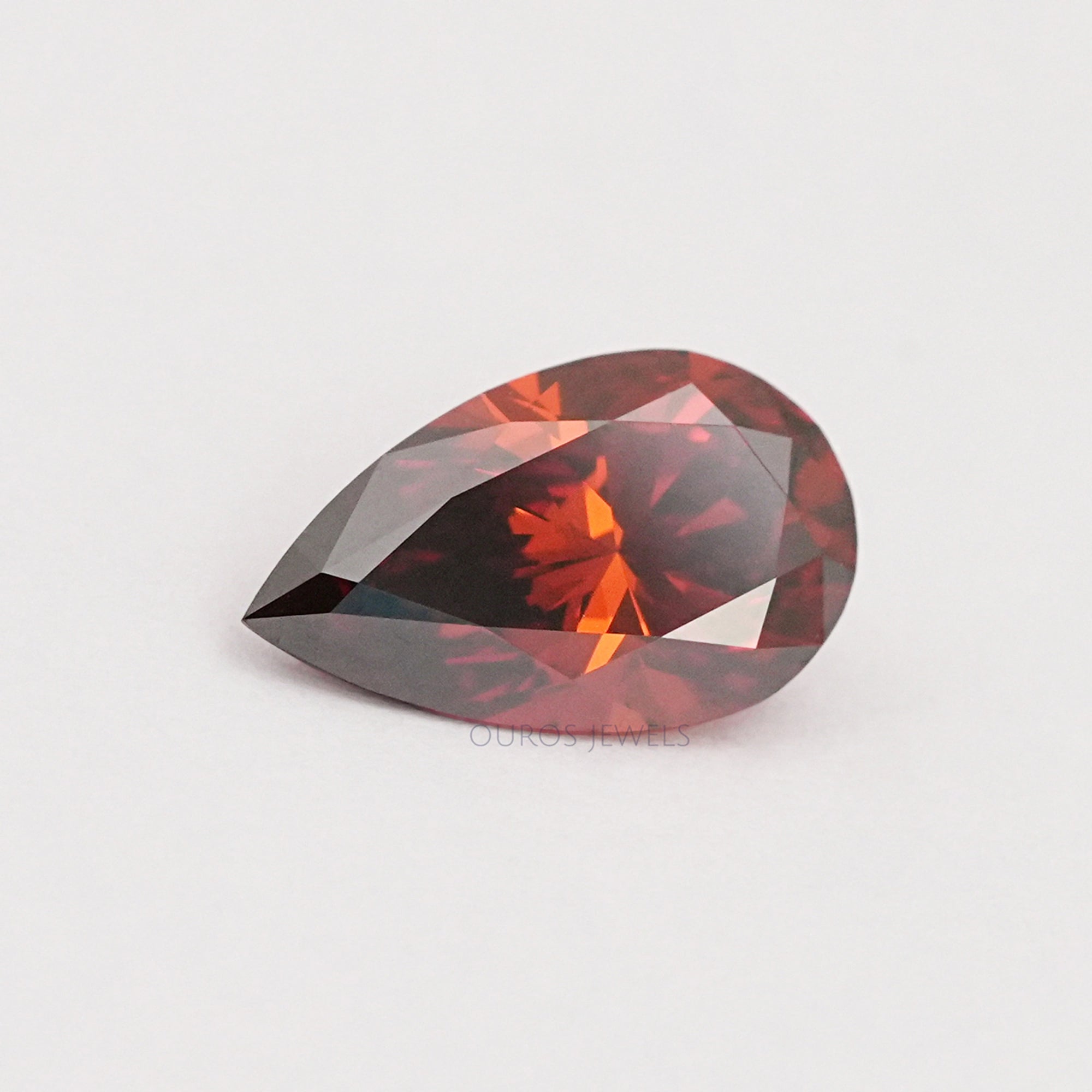 Red Pear Cut Lab Diamond Loose Loose