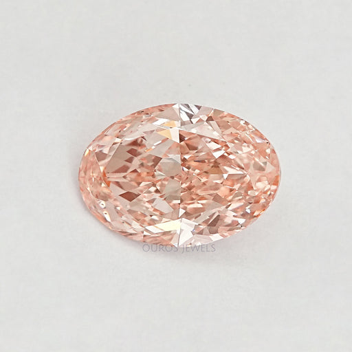 Pink Brilliant Oval Cut Lab Diamond