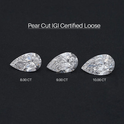 Certified Pear Cut Lab Grown Diamond Loose