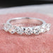 Old European Round Diamond Half Eternity Wedding Band Rings