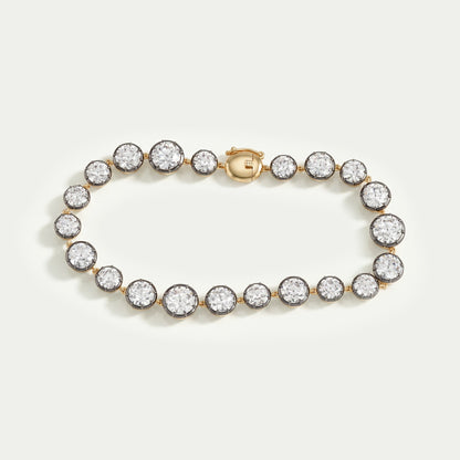 OEC Rundschliff Labor Diamant Armband mit Schwarzer Beschichtung