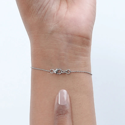 Multi-Labor-Diamantarmband mit Lünettenfassung und Solitär-Kette
