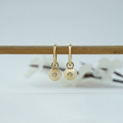 Trio Rosenschliff Runde Diamant-Halo-Ohrstecker
