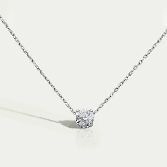 Anhänger mit Solitär-Labor-Diamant im Altschliff
