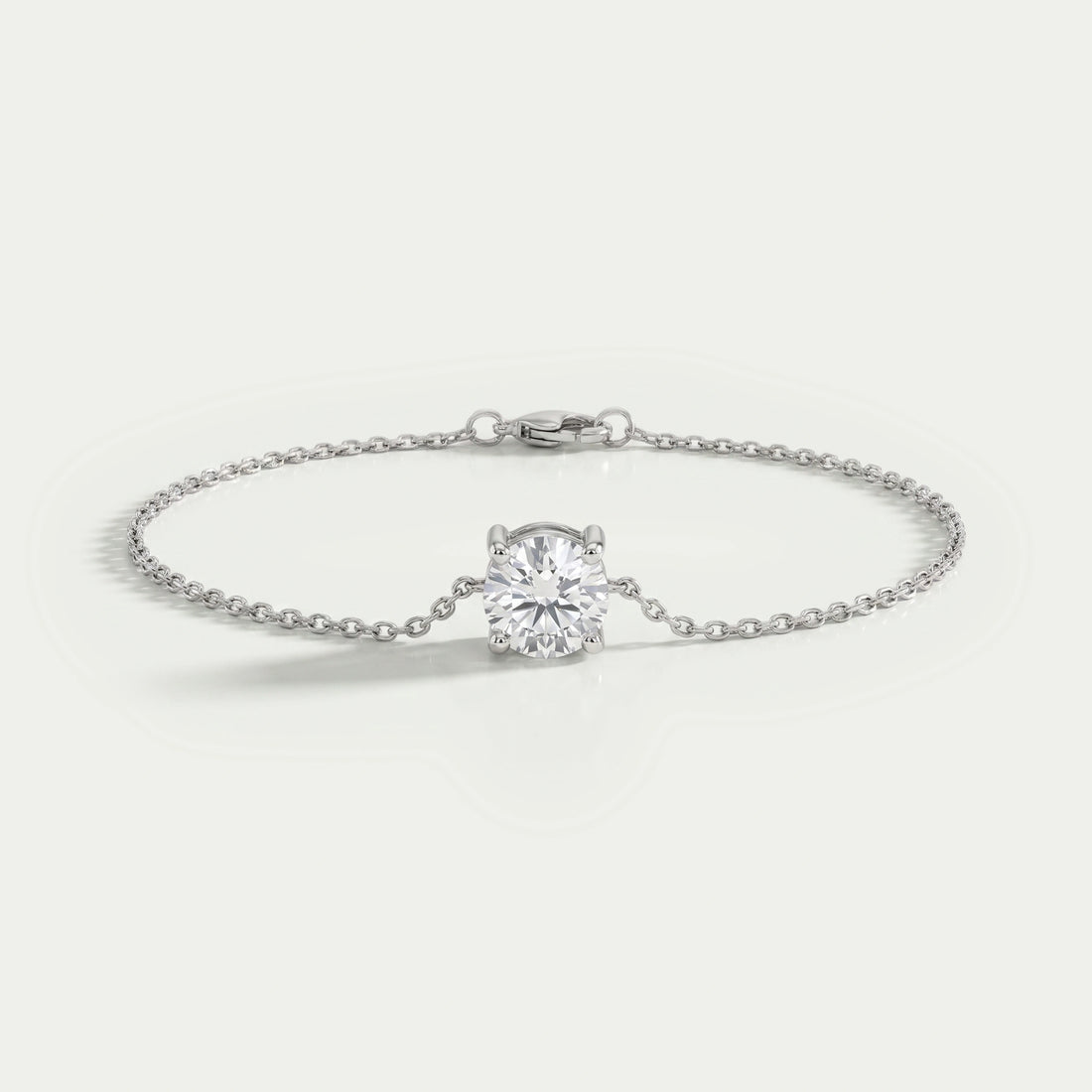 Old European Round Diamond Solitaire Bracelet