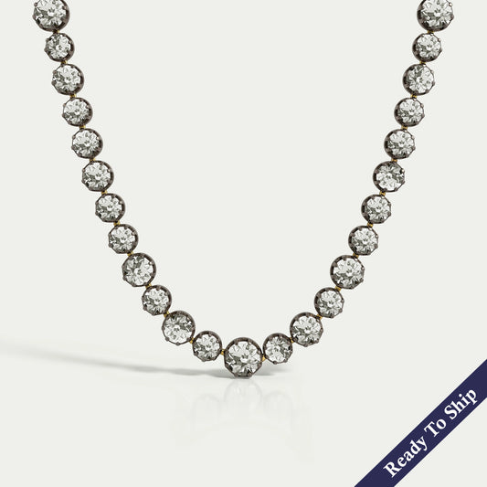 OEC Round Lab Diamond Tennis Necklace Necklaces