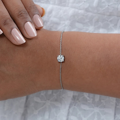 Multi-Labor-Diamantarmband mit Lünettenfassung und Solitär-Kette