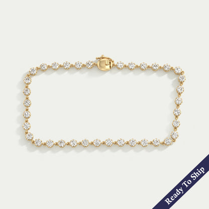 Old European Round Lab Diamond Bracelet