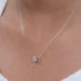 Old European Round Lab Diamond Solitaire Pendant Necklaces