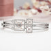 Emerald & Princess Cut Lab Grown Diamond Bangle