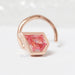 Fancy Pink Kite Cut Bezel Set Nose Pin