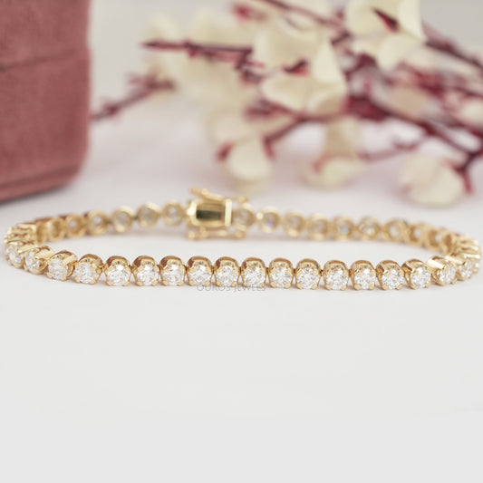 Round Lab Diamond Tennis Bracelet Bracelet