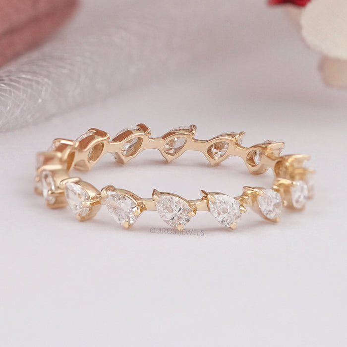 Pear Lab Diamond Eternity Wedding Band Rings