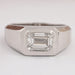 Emerald Cut Lab Diamond Men's Wedding Ring Ring