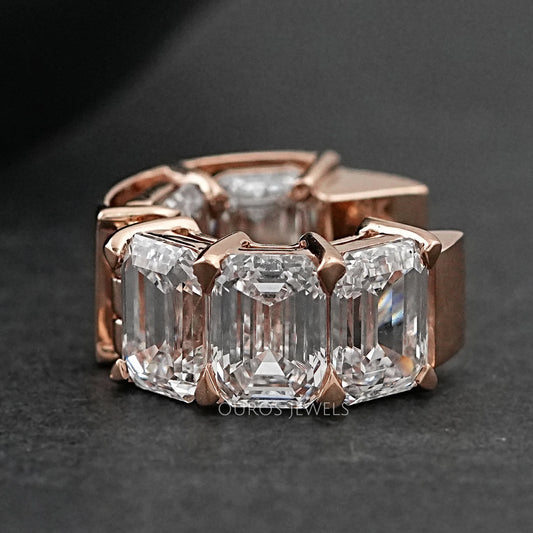 Emerald Lab Diamond Huggie Men's Earring Earring