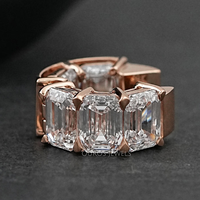 Emerald Lab Diamond Huggie Men's Earring Earring