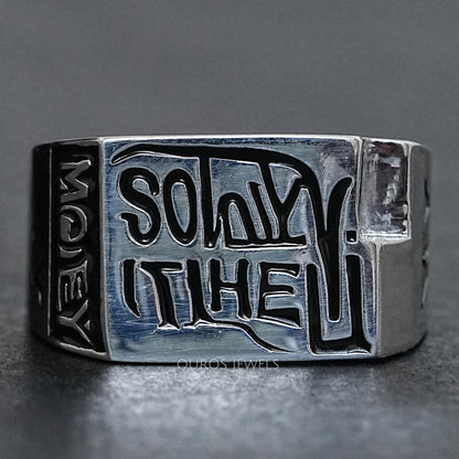 Men's Engraved Wedding Band Rings