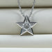 Pie Cut Diamond Star Shape Pendant Necklaces