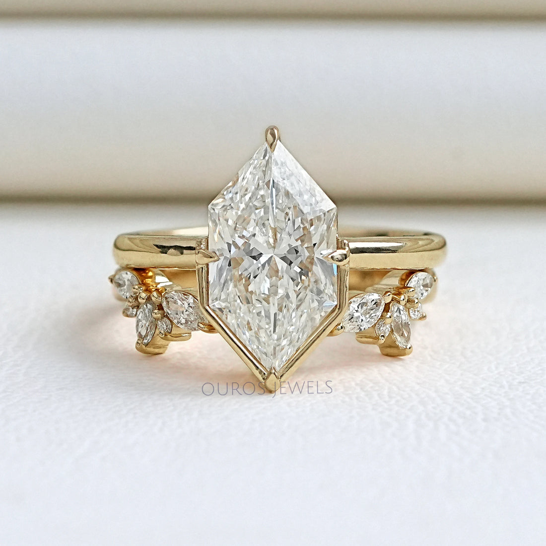 Dutch Marquise Shape Lab Diamond Ring Set Rings