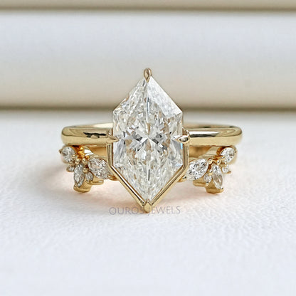 Dutch Marquise Shape Lab Diamond Ring Set Rings